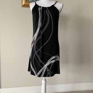 Black and white strap dress lightweight